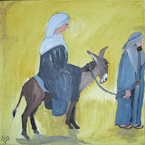 Maria und Josef auf Herbergssuche